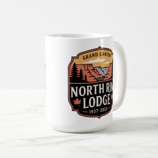 Grand Canyon North Rim Lodge 1937–2025 Herdenkings Koffiemok (Voorkant rechts)