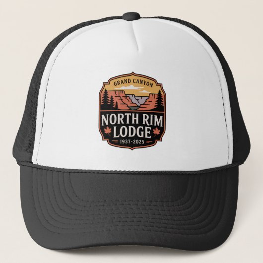 Grand Canyon North Rim Lodge 1937–2025 Tribute Trucker Pet (Voorkant)