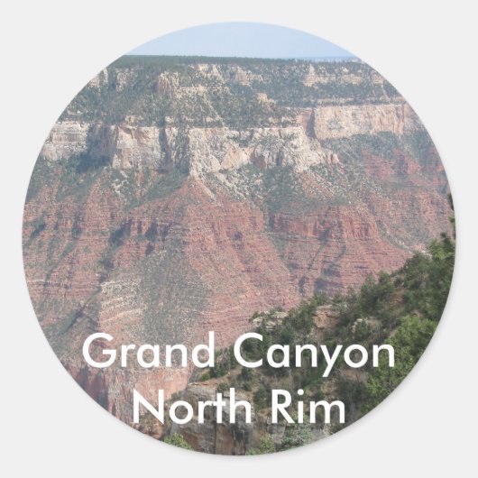 Grand Canyon North Rim Ronde Sticker (Voorkant)