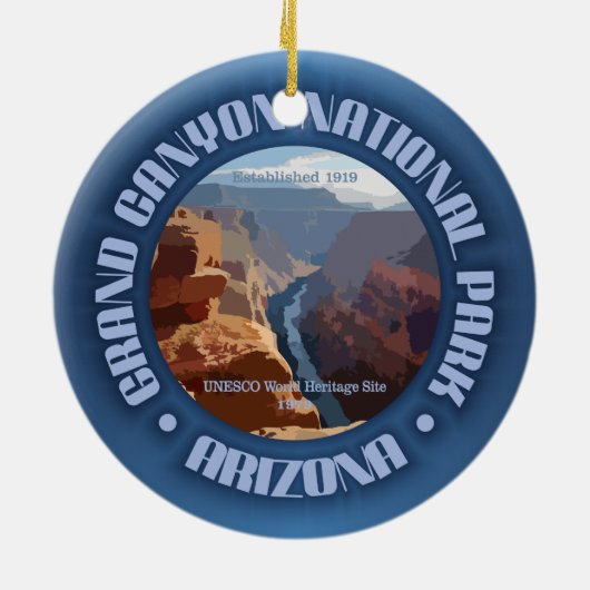 Grand Canyon NP Keramisch Ornament (Achterkant)
