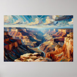 Grand Canyon olieverfschilderij Poster