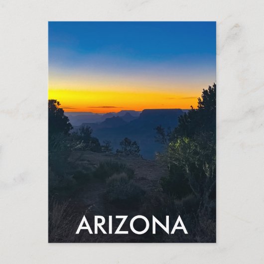 Grand Canyon op het Briefkaart Sunset Arizona (Voorkant)