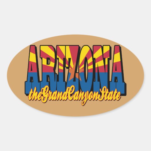 Grand Canyon Ovale Sticker (Voorkant)