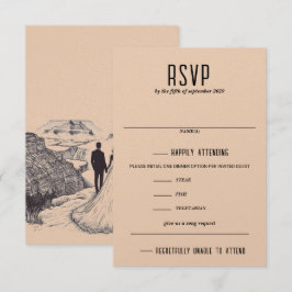 Grand Canyon Paar Voedselkeuzes en Song Verzoek RSVP Kaartje