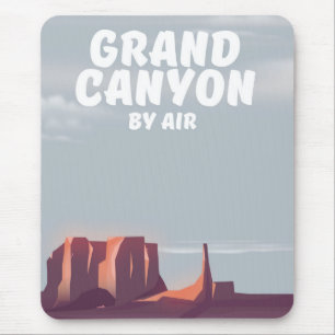 Grand Canyon Per Vliegtuig vintage reisposter. Muismat