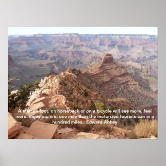 Grand Canyon poster met Edward Abbey citaat
