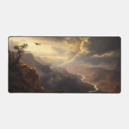 Grand Canyon Radiance: stijgende vogel- en goudglo Bureaumat