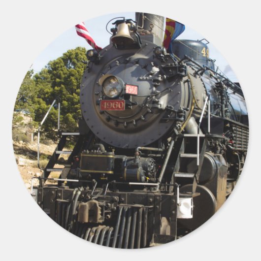 Grand Canyon Railway steam engine 4960 Ronde Sticker (Voorkant)