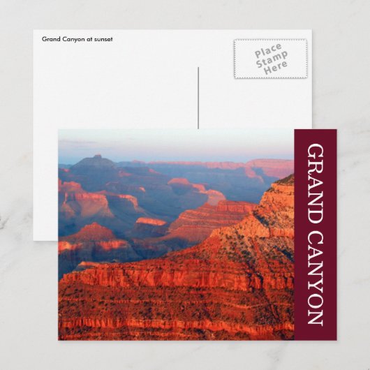 grand canyon red briefkaart (Voorkant / Achterkant)
