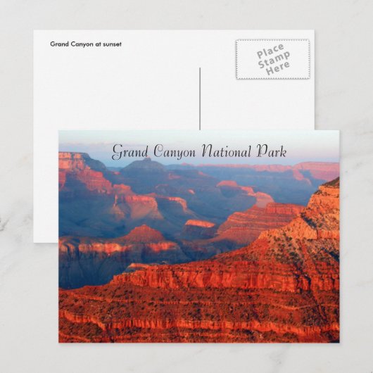 grand canyon red groetings briefkaart (Voorkant / Achterkant)