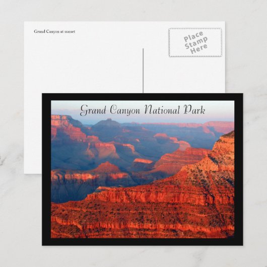grand canyon red np briefkaart (Voorkant / Achterkant)