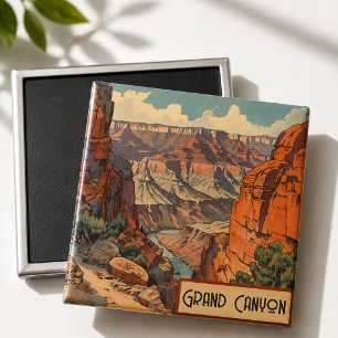 Grand Canyon Retro Americana Souvenir Magneet
