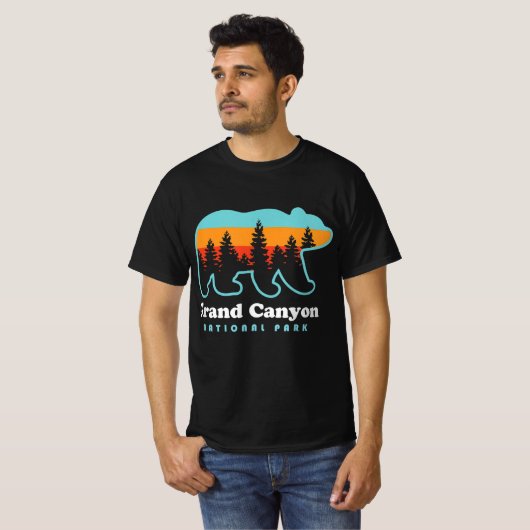 Grand Canyon Retro Beer US National Park Travel T-shirt (Voorkant volledig)