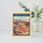 Grand Canyon Retro National Park Souvenir Briefkaart (Staand voorkant)