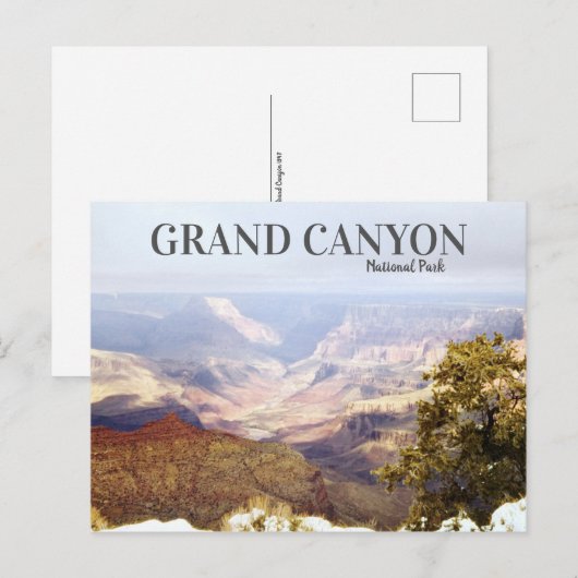  Grand Canyon Retro Reis Schilderachtig woestijn Briefkaart (Voorkant / Achterkant)