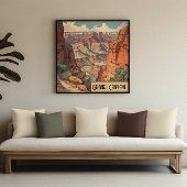 Grand Canyon Retro Reisontwerp Poster