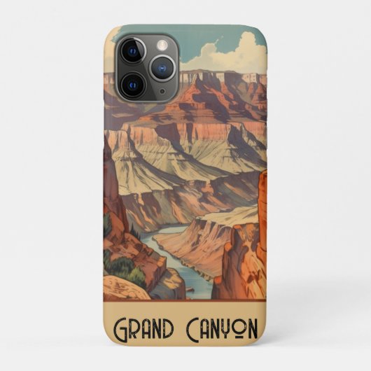 Grand Canyon Retro Travel Design Case-Mate iPhone Case (Achterkant)