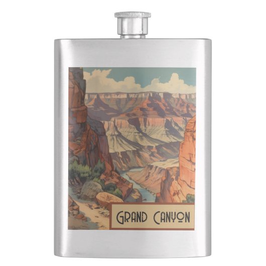 Grand Canyon Retro Travel Design Flacon (Voorkant)