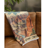 Grand Canyon Retro Travel Design Fleece Deken