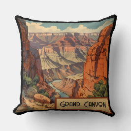 Grand Canyon Retro Travel Design Kussen