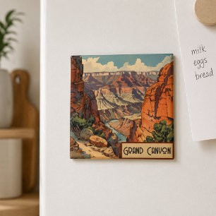 Grand Canyon Retro Travel Design Magneet