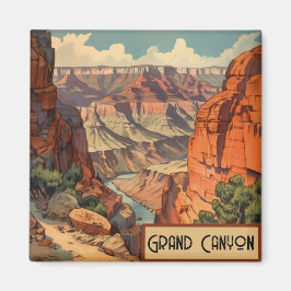 Grand Canyon Retro Travel Design Magneet