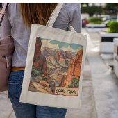 Grand Canyon Retro Travel Design Tote Bag