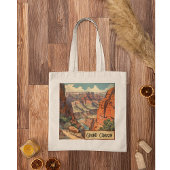 Grand Canyon Retro Travel Design Tote Bag
