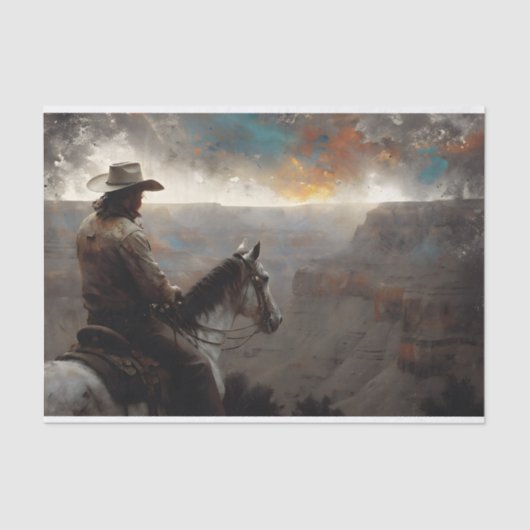Grand Canyon Rider Decoupage Tissuepapier (Voorkant)