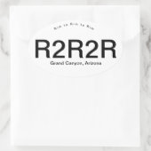 Grand Canyon Rim naar Rim naar Rim Ovale Sticker (Tas)