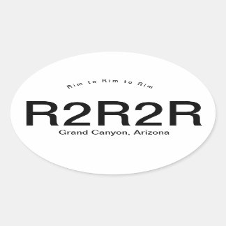 Grand Canyon Rim naar Rim naar Rim Ovale Sticker