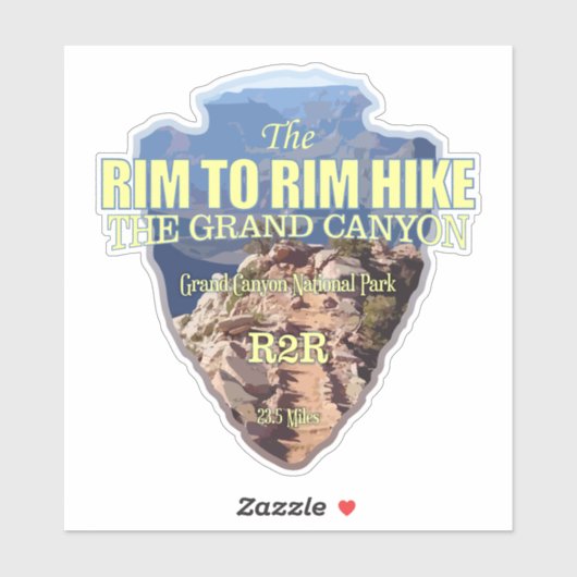 Grand Canyon Rim to Rim (pijlpunt) Sticker (Vel)