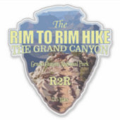 Grand Canyon Rim to Rim (pijlpunt) Sticker (Voorkant)
