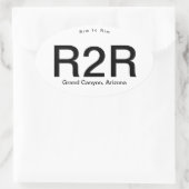 Grand Canyon Rim to Rim - Ren, Wandelen, Kruipen! Ovale Sticker (Tas)