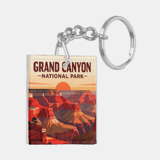 Grand Canyon Rim to Rim Wandelaar Prestatie Sleutelhanger