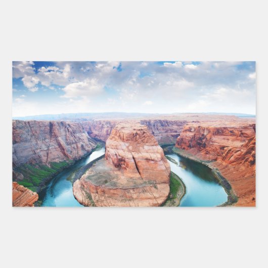Grand Canyon River Bend Rechthoekige Sticker (Voorkant)