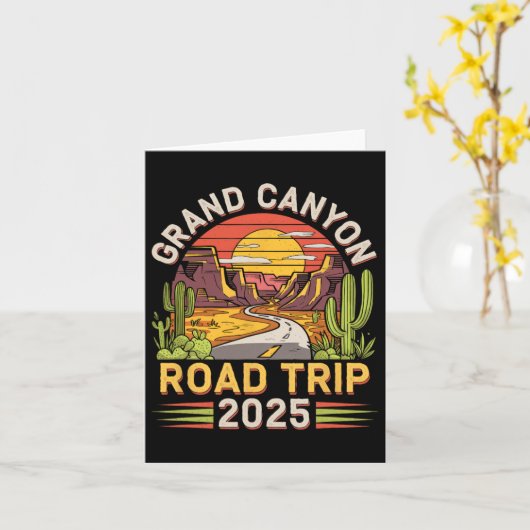 Grand Canyon Roadtrip 2025 - Zomer Vakantie  Kaart (Gele Bloem)