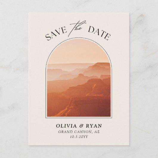 Grand Canyon Save the Date Briefkaart Bruiloft (Voorkant)