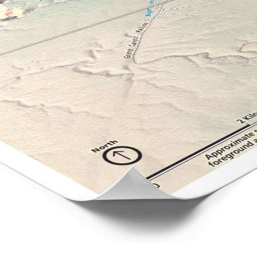 Grand Canyon South Rim map poster (Hoek)