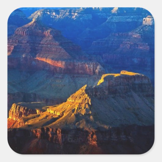 Grand Canyon South Rim Vierkante Sticker (Voorkant)