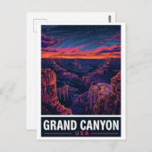 Grand Canyon Sunset Night Sky Briefkaart (Voorkant / Achterkant)