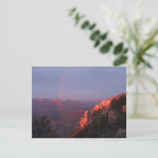 Grand Canyon Sunset Rainbow Briefkaart (Staand voorkant)