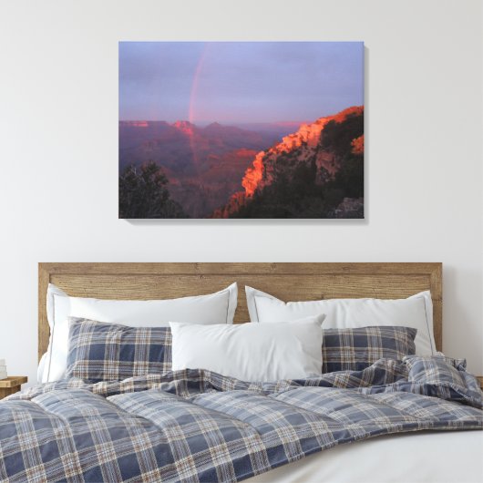 Grand Canyon Sunset Rainbow Wrapped Canvas (Insitu (Slaapkamer))