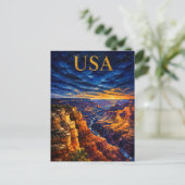 Grand Canyon Sunset Souvenier Briefkaart (Staand voorkant)