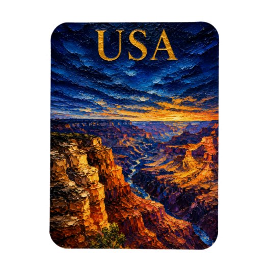 Grand Canyon Sunset Souvenier Magneet (Verticaal)