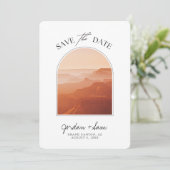 Grand Canyon Sunset Wedding Save the Date Kaart (Staand voorkant)