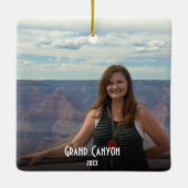 Grand Canyon Travel Foto 2-zijdig kerstfeest Keramisch Ornament (Achterkant)