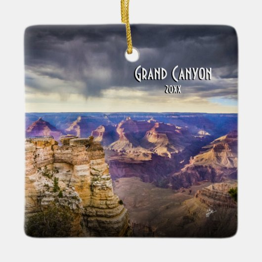 Grand Canyon Travel Foto 2-zijdig kerstfeest Keramisch Ornament (Voorkant)