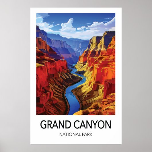 Grand Canyon Travel Poster National Park Art (Voorkant)