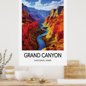 Grand Canyon Travel Poster National Park Art (Keuken)